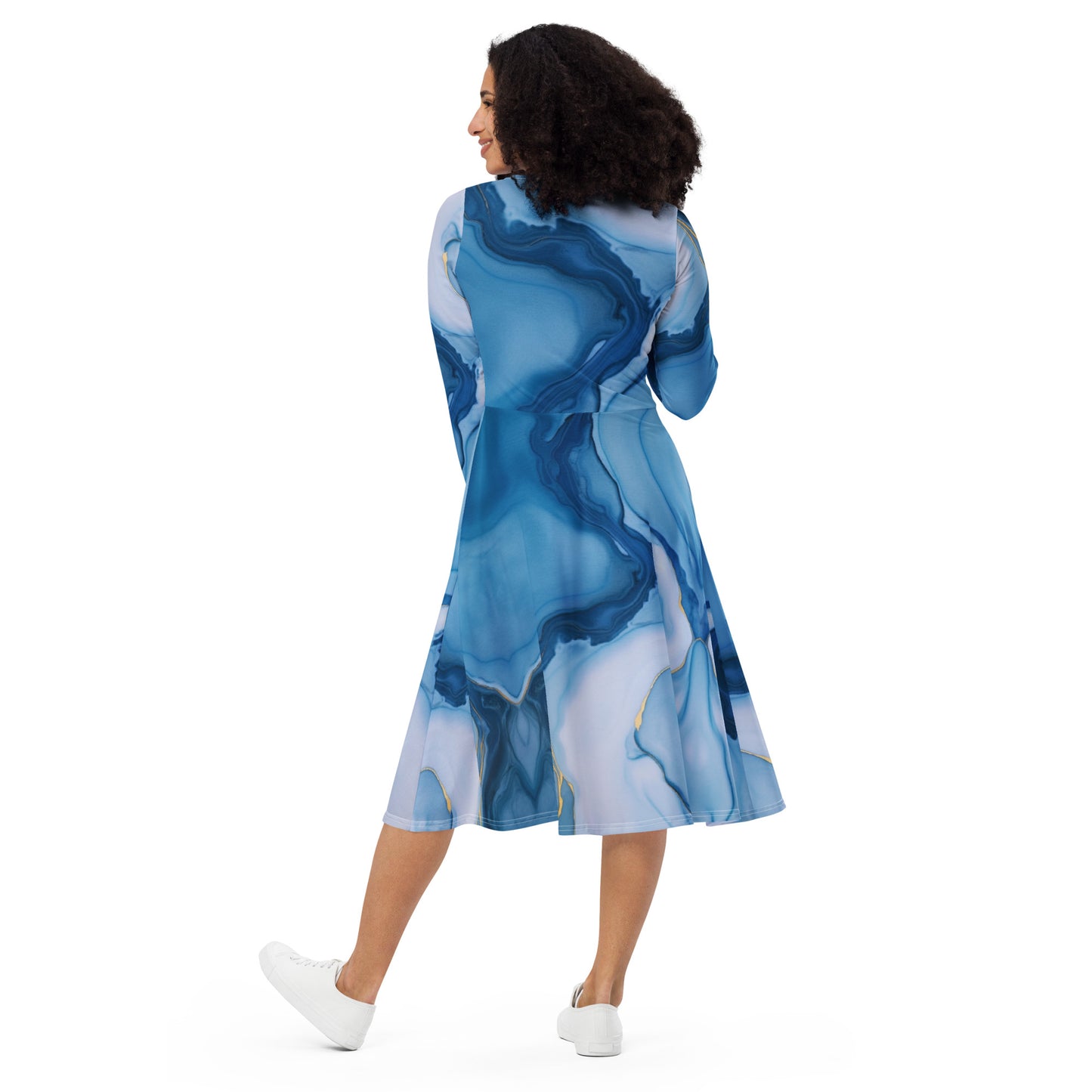 Midikleid blue Waves