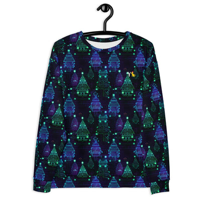 Unisex-Pullover - glowing pine trees