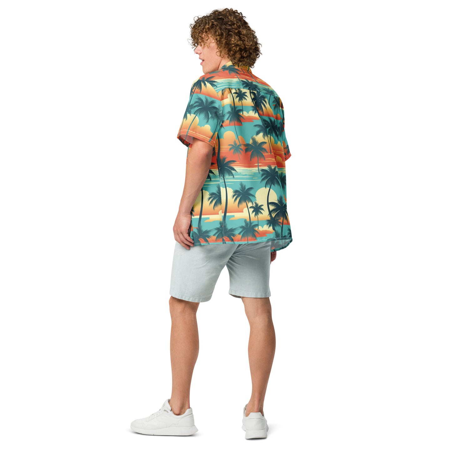 Unisex Hemd palm trees blue