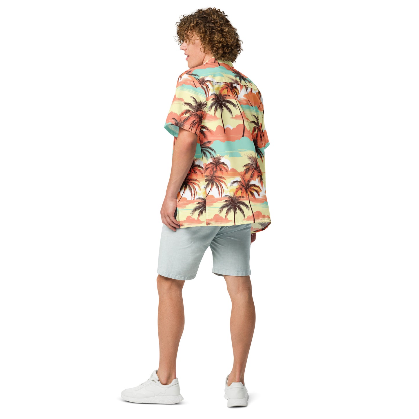 Unisex Hemd palm trees red