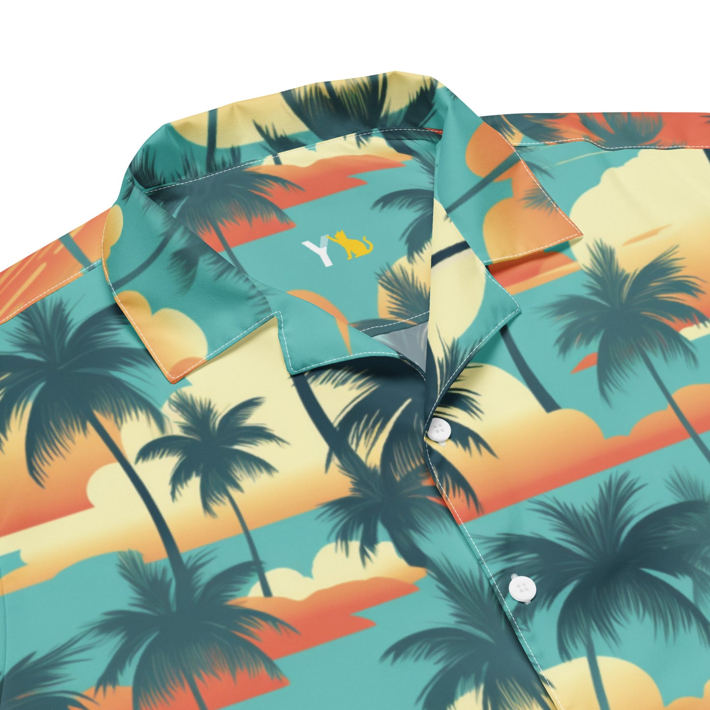 Unisex Hemd palm trees blue