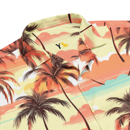 Unisex Hemd palm trees red