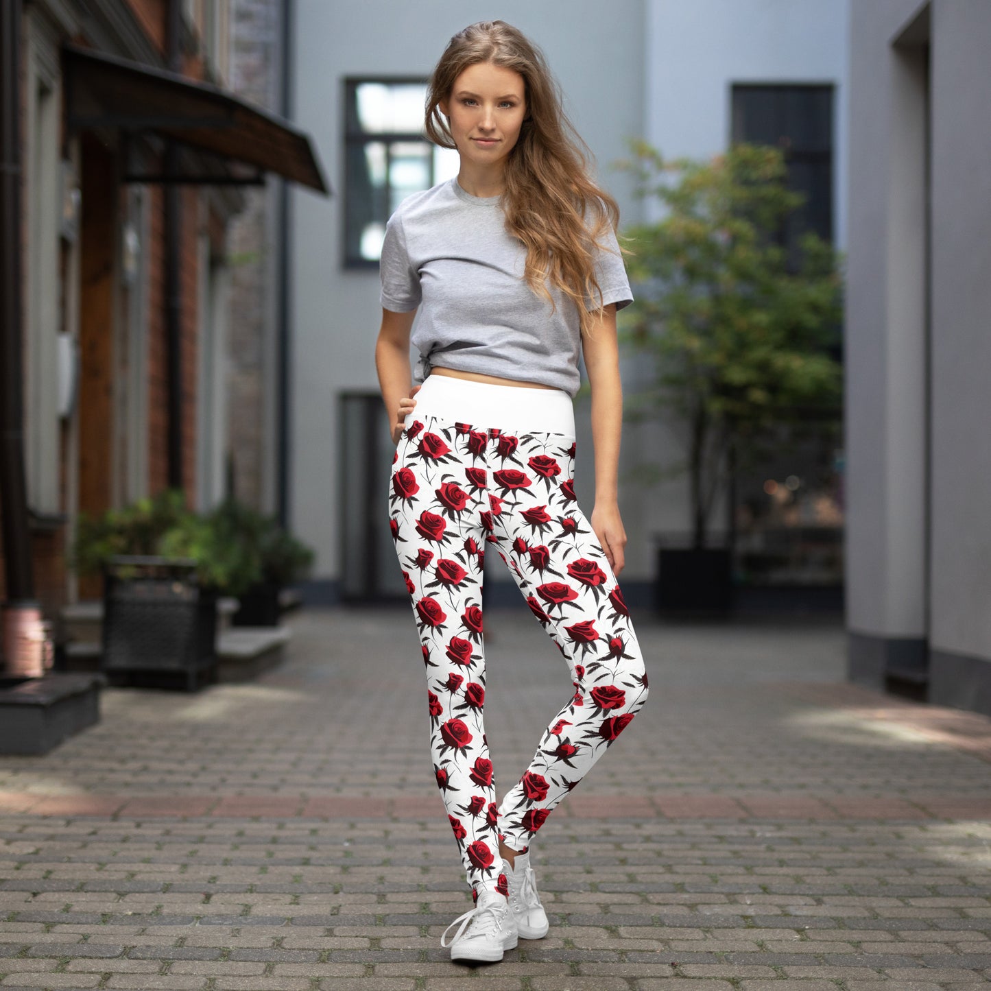 Yoga-Leggings Roses