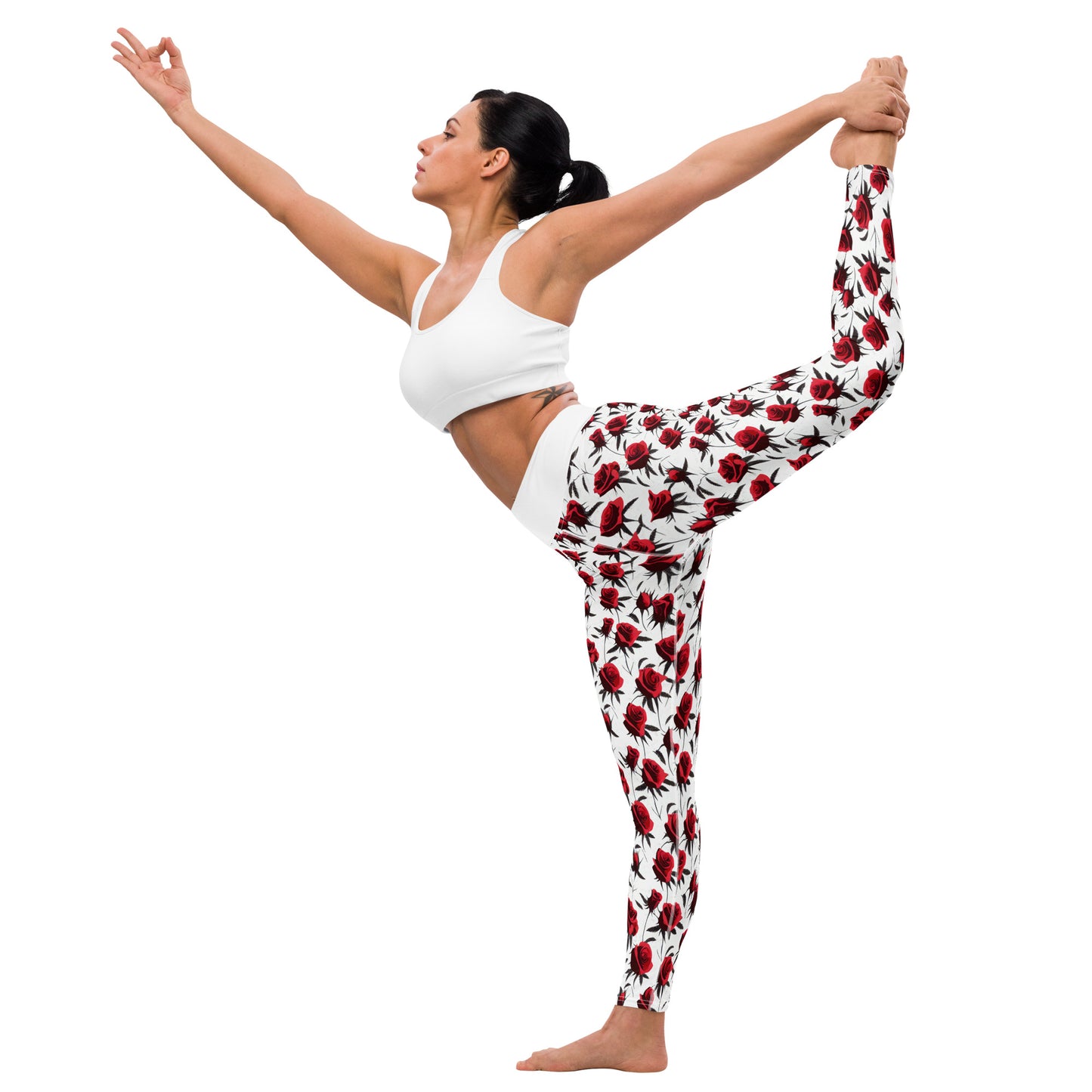 Yoga-Leggings Roses