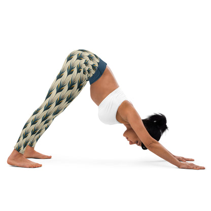 Yoga-Leggings Pfau