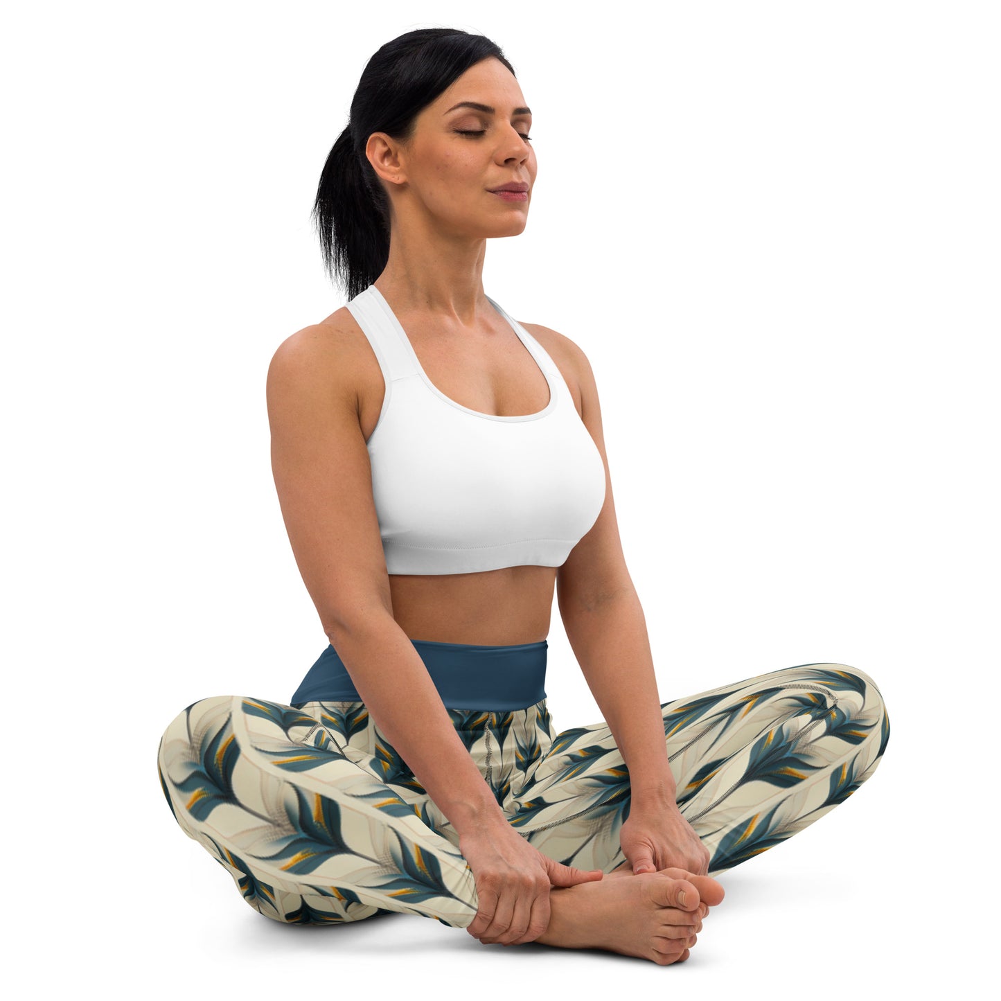 Yoga-Leggings Pfau