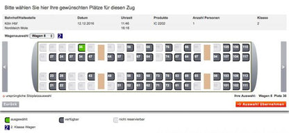 Sitzplatz Silberling