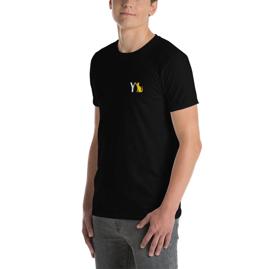 Unisex-T-Shirt YellowCat black