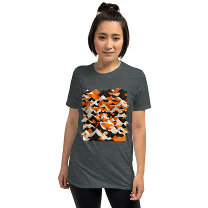 Unisex-T-Shirt orange mountains