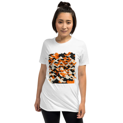 Unisex-T-Shirt orange mountains