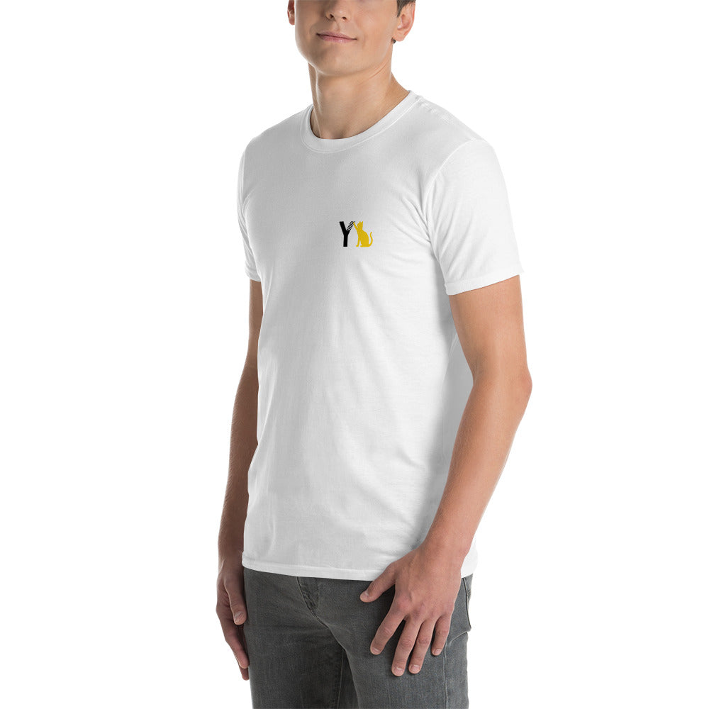 Unisex-T-Shirt YellowCat white