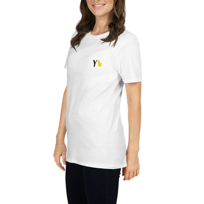 Unisex-T-Shirt YellowCat white