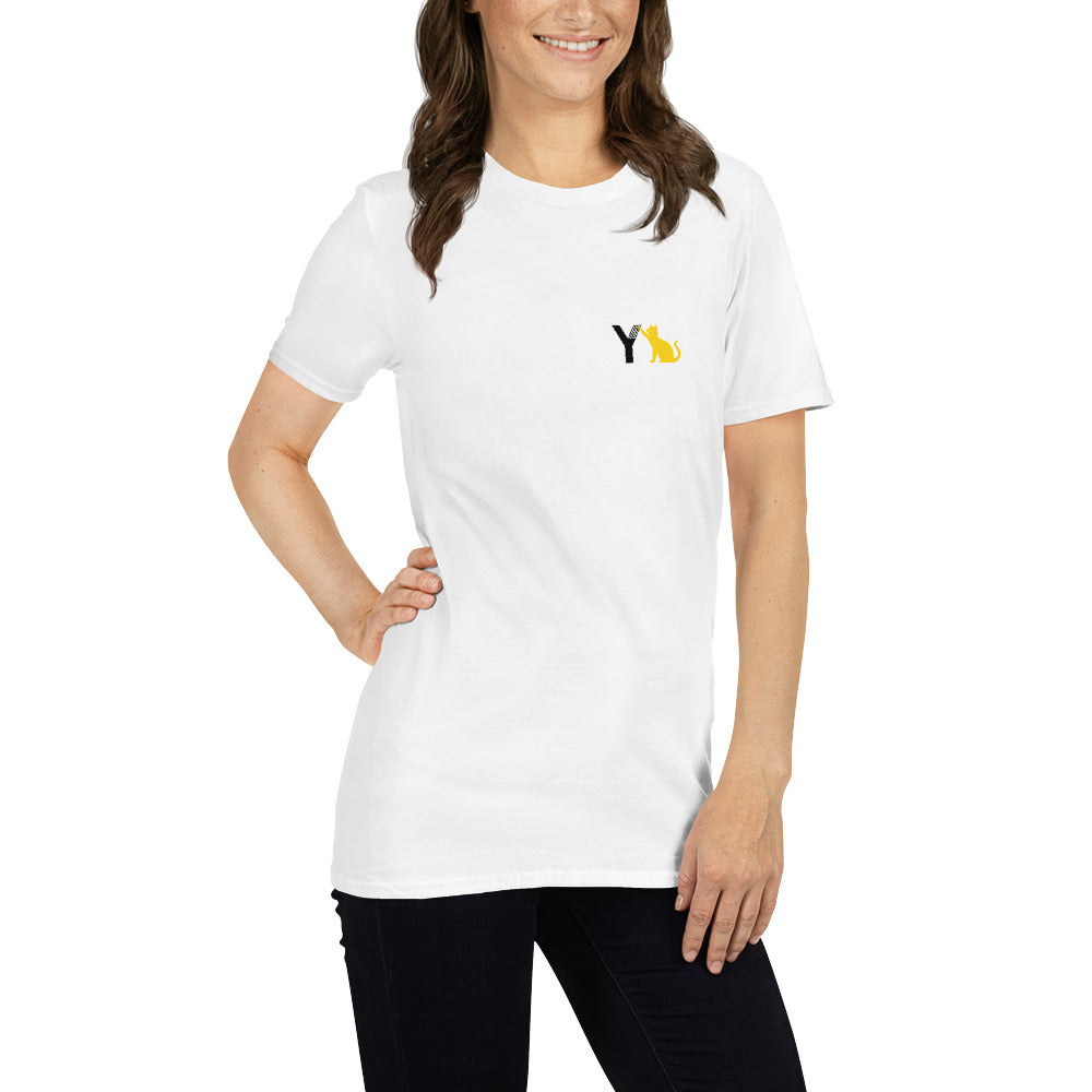 Unisex-T-Shirt YellowCat white