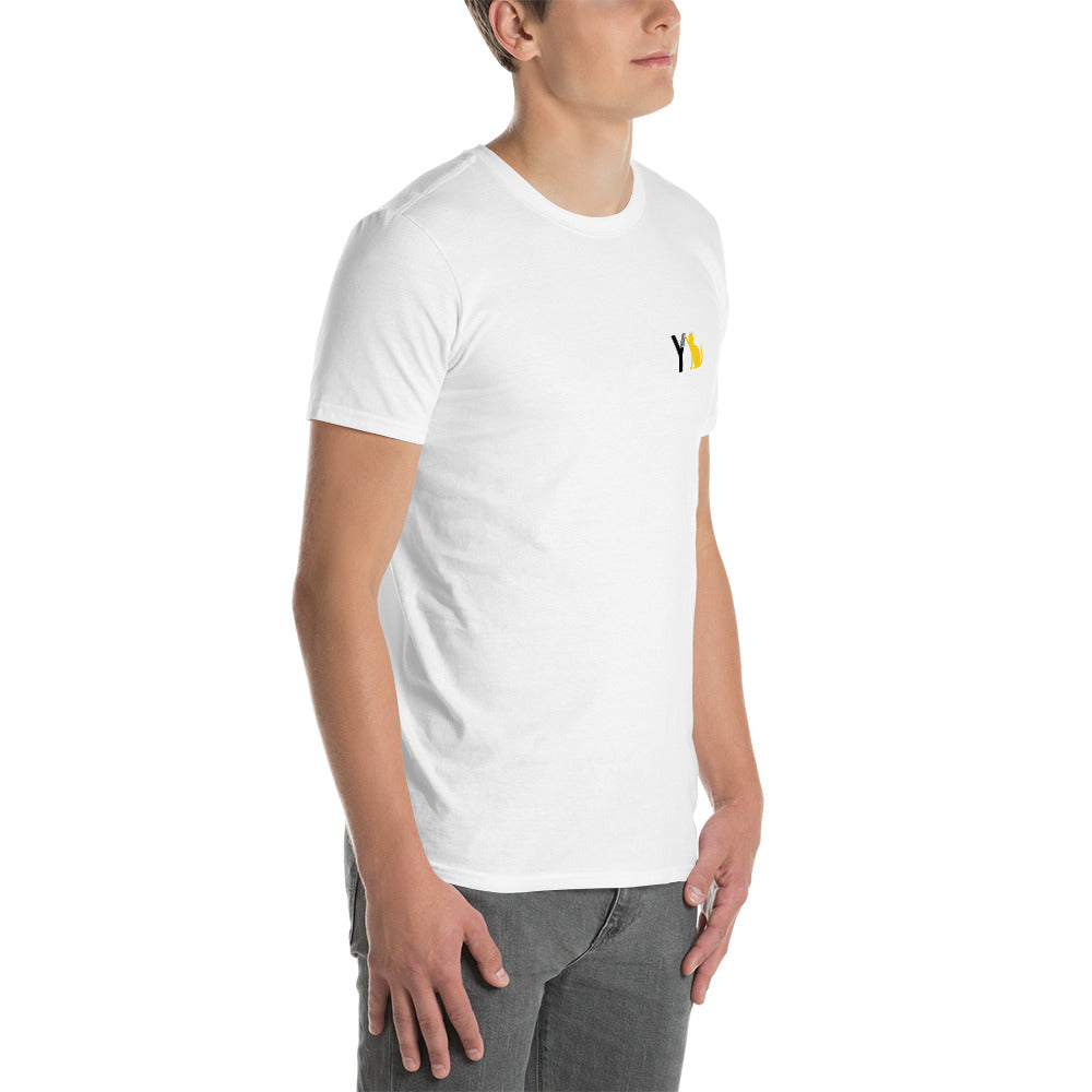 Unisex-T-Shirt YellowCat white