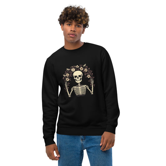 Unisex Bio-Pullover - flower skeleton