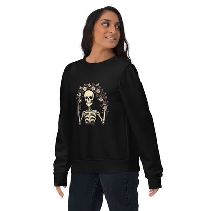 Unisex Bio-Pullover - flower skeleton