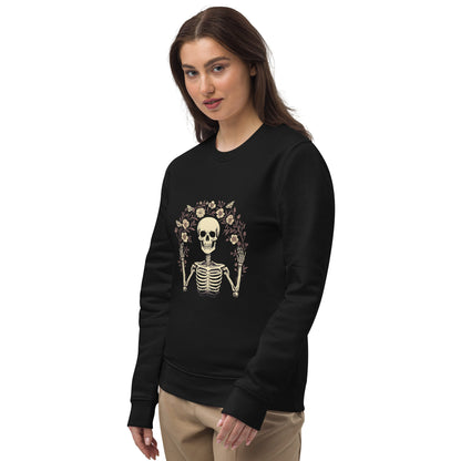 Unisex Bio-Pullover - flower skeleton